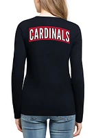 47 St Louis Cardinals Womens Navy Blue Clutch Backer LS Tee