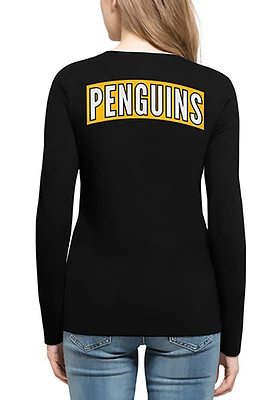 47 Pittsburgh Penguins Womens Black Clutch Backer LS Tee