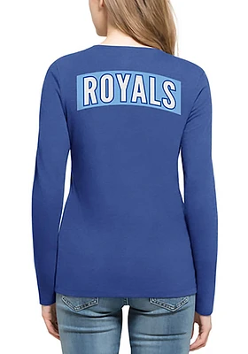 47 Kansas City Royals Womens Blue Clutch Backer LS Tee