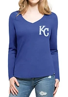 47 Kansas City Royals Womens Blue Clutch Backer LS Tee