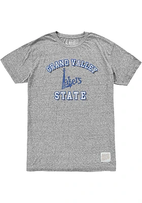 Original Retro Brand Grand Valley State Lakers Grey Number One Short Sleeve Fashion T Shirt