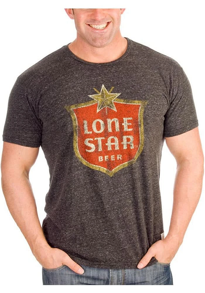 Original Retro Brand Texas Black Lone Star Beer Short Sleeve Fashion T Shirt