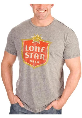 Original Retro Brand Texas Grey Lone Star Beer Logo Short Sleeve Fashion T Shirt