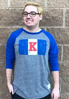 Original Retro Brand Kansas Jayhawks Grey Gameday Flag Long Sleeve Fashion T Shirt