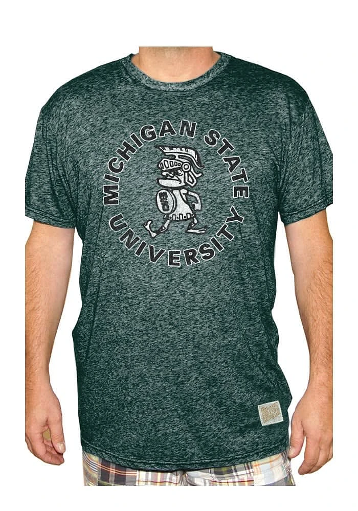 Original Retro Brand Michigan State Spartans Circle Spartan Short Sleeve Fashion T Shirt