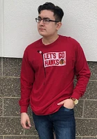 Original Retro Brand Chicago Blackhawks Red Slub Long Sleeve Fashion T Shirt
