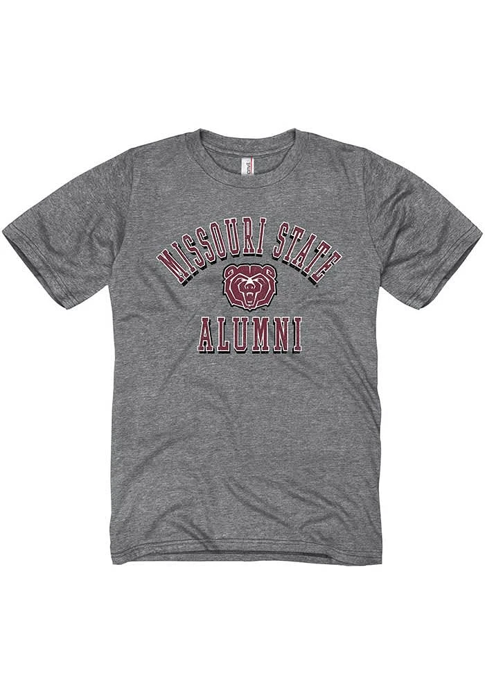 Missouri State Bears Graphite Shadow Arc Alumni Short Sleeve T Shirt