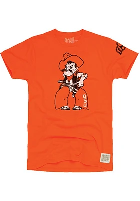 Original Retro Brand Oklahoma State Cowboys Orange Cowboy Pete Short Sleeve Fashion T Shirt