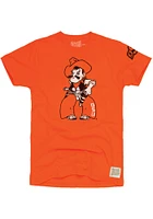 Original Retro Brand Oklahoma State Cowboys Orange Cowboy Pete Short Sleeve Fashion T Shirt