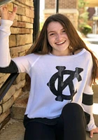 Original Retro Brand Kansas City Monarchs Womens White Harper LS Tee
