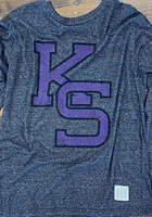 Original Retro Brand K-State Wildcats Black Mock Twist Long Sleeve Fashion T Shirt