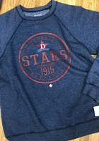 Original Retro Brand Detroit Stars Mens Navy Blue Raglan Crew Long Sleeve Fashion Sweatshirt