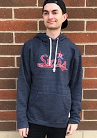 Original Retro Brand Detroit Stars Mens Navy Blue Triblend Fleece Fashion Hood