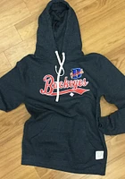 Original Retro Brand Cleveland Buckeyes Mens Navy Blue Triblend Fleece Fashion Hood