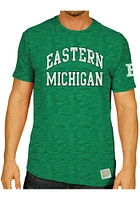 Original Retro Brand Eastern Michigan Eagles Green Arch Short Sleeve Fashion T Shirt