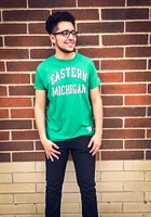 Original Retro Brand Eastern Michigan Eagles Green Arch Short Sleeve Fashion T Shirt