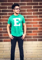 Original Retro Brand Eastern Michigan Eagles Green Center Logo Short Sleeve Fashion T Shirt