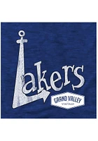 Original Retro Brand Grand Valley State Lakers Blue Arch Short Sleeve Fashion T Shirt