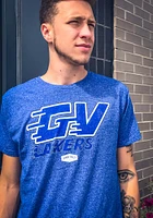 Original Retro Brand Grand Valley State Lakers Blue Logo Short Sleeve Fashion T Shirt