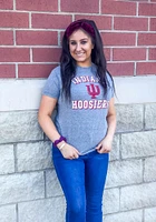 Original Retro Brand Indiana Hoosiers Grey Number One Short Sleeve Fashion T Shirt