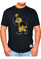Original Retro Brand Iowa Hawkeyes Black Logo Short Sleeve Fashion T Shirt