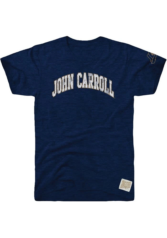 Original Retro Brand John Carroll Blue Streaks Navy Arch Short Sleeve Fashion T Shirt