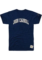 Original Retro Brand John Carroll Blue Streaks Navy Arch Short Sleeve Fashion T Shirt