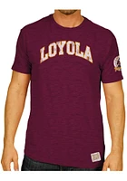 Original Retro Brand Loyola Ramblers Maroon Arch Short Sleeve Fashion T Shirt