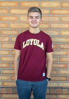 Original Retro Brand Loyola Ramblers Maroon Arch Short Sleeve Fashion T Shirt