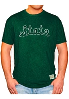 Original Retro Brand Michigan State Spartans Green Logo Short Sleeve Fashion T Shirt