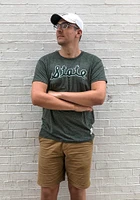 Original Retro Brand Michigan State Spartans Green Logo Short Sleeve Fashion T Shirt