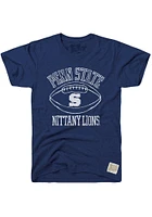 Original Retro Brand Penn State Nittany Lions Navy Blue Football Short Sleeve Fashion T Shirt