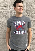 Original Retro Brand SMU Mustangs Grey Team Short Sleeve Fashion T Shirt