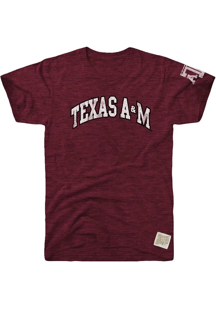 Original Retro Brand Texas A&M Aggies Maroon Arch Short Sleeve Fashion T Shirt