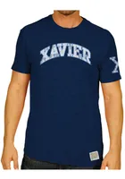 Original Retro Brand Xavier Musketeers Navy Blue Arch Short Sleeve Fashion T Shirt