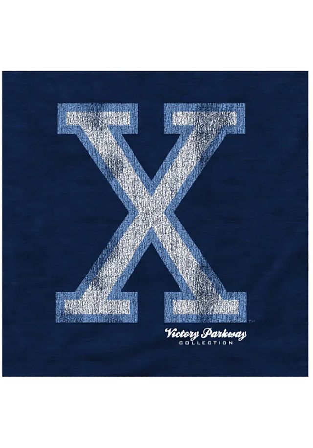 Original Retro Brand Xavier Musketeers Navy Blue Arch Short Sleeve Fashion T Shirt