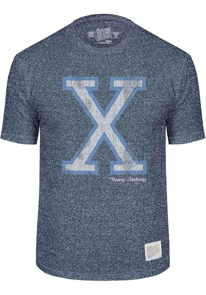 Original Retro Brand Xavier Musketeers Navy Blue Logo Short Sleeve Fashion T Shirt