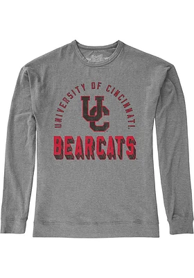 Original Retro Brand Cincinnati Bearcats Womens Grey Haachi Primary Logo Crew Sweatshirt