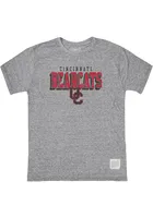 Original Retro Brand Cincinnati Bearcats Grey Triblend Arch Mascot Short Sleeve Fashion T Shirt