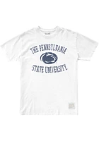 Original Retro Brand Penn State Nittany Lions White Full School Name Short Sleeve Fashion T Shirt