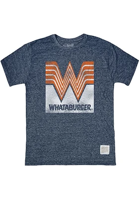 Original Retro Brand Texas Navy Blue Whataburger Short Sleeve Fashion T Shirt