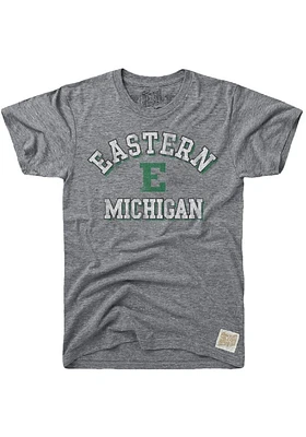 Original Retro Brand Eastern Michigan Eagles Grey Number One Short Sleeve Fashion T Shirt