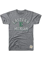 Original Retro Brand Eastern Michigan Eagles Grey Number One Short Sleeve Fashion T Shirt