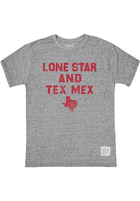 Original Retro Brand Texas Grey Lone Star Short Sleeve Fashion T Shirt