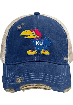 Kansas Jayhawks Retro 2T Meshback Adjustable Hat - Blue