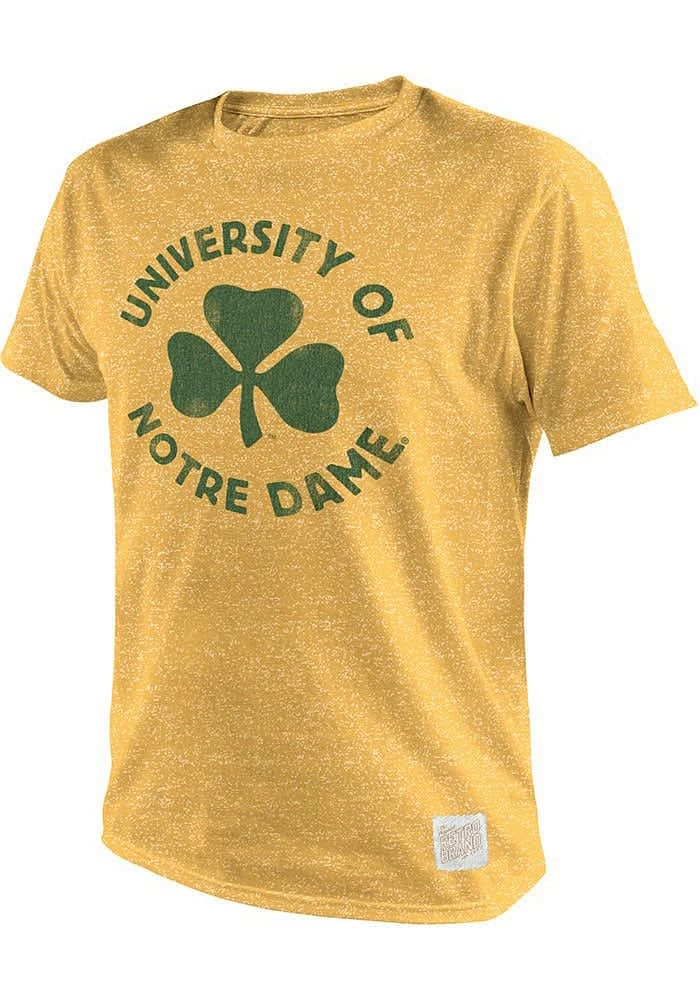 Original Retro Brand Notre Dame Fighting Irish Gold Mock Twist Short Sleeve Fashion T Shirt