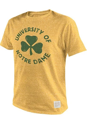 Original Retro Brand Notre Dame Fighting Irish Gold Mock Twist Short Sleeve Fashion T Shirt