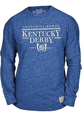 Original Retro Brand Kentucky Blue Churchill Downs Long Sleeve Fashion T Shirt