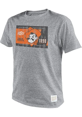 Original Retro Brand Oklahoma State Cowboys Grey 1890 Iron Monk Brewing Short Sleeve Fashion T Shi..