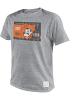 Original Retro Brand Oklahoma State Cowboys Grey 1890 Iron Monk Brewing Short Sleeve Fashion T Shi..
